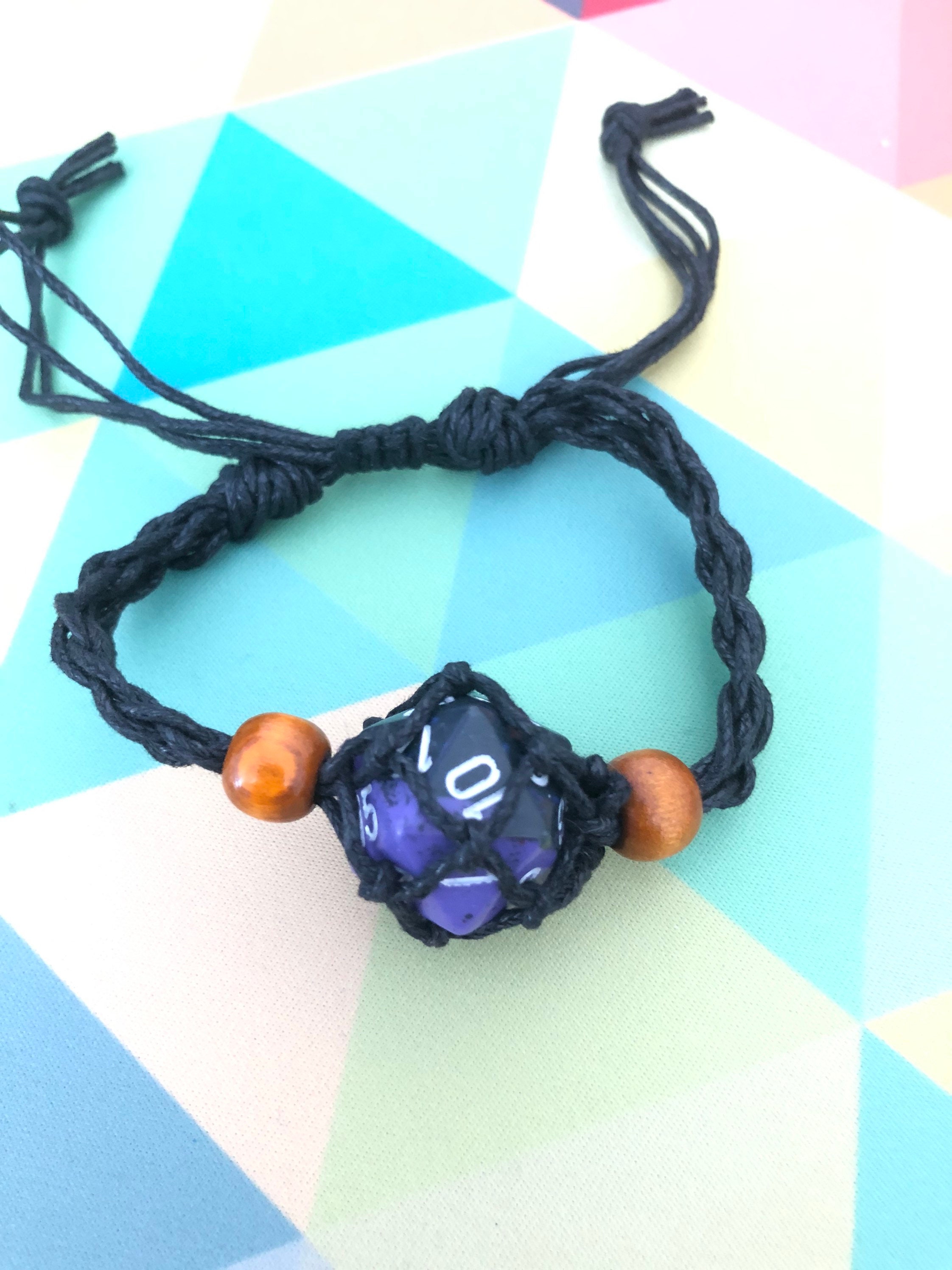 Dungeons and Dragons Lucky Dice Keeper Bracelet With Dice Etsy