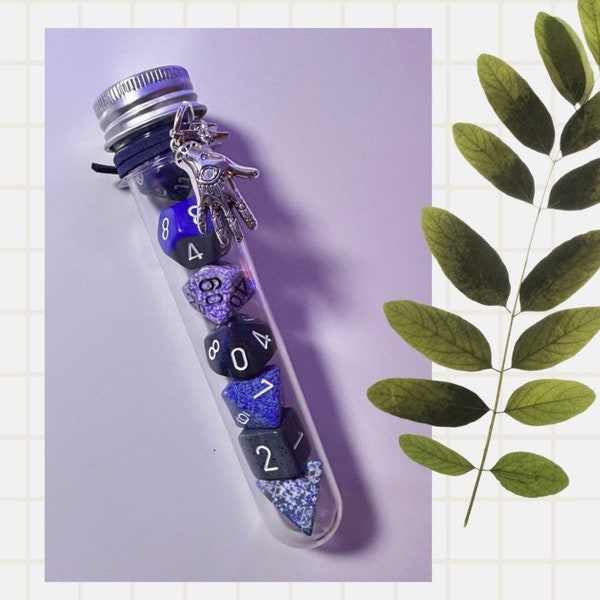 D&D Dice set; customize your test tube charms