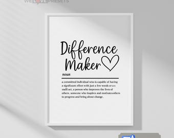 Definición de "Marcador de Diferencias": Regalo para Maestros Mentores (Descarga Digital)