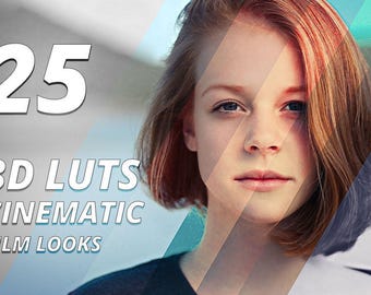 Cinematic LUTs, 25 Film Look Presets for Photo and Video Color Grading