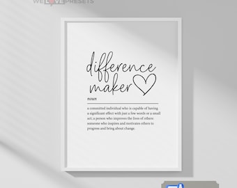 Definición de "Marcador de Diferencias": Regalo para Maestros y Mentores (Descarga Digital)