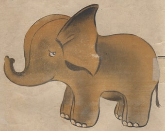 Patrón de elefante de peluche vintage