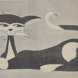 1960s Vintage Alley Cat Wall Hanging Digital Pattern