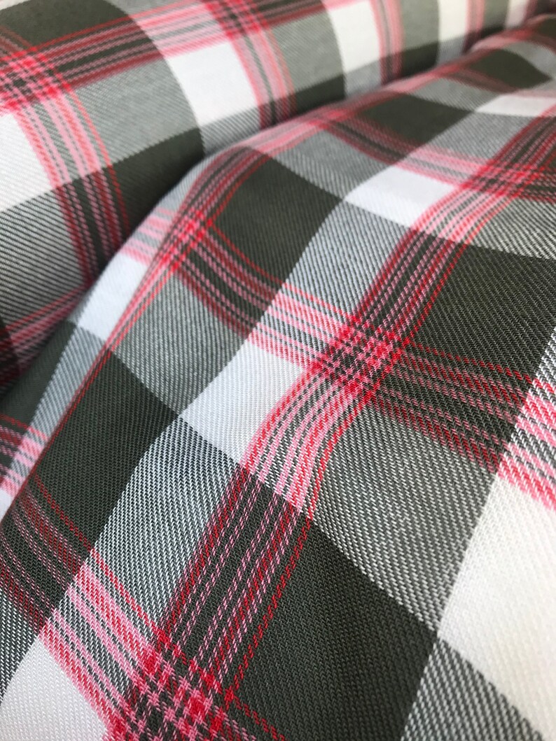 Cotton Plaid Flannel Fabric by the yard / Etsy