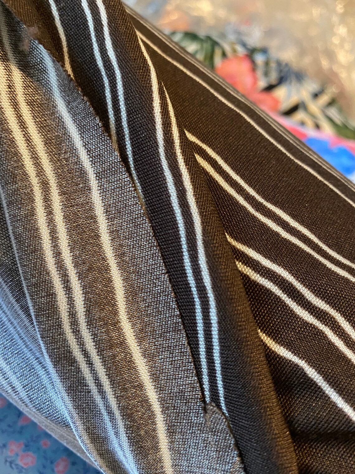 Striped 100 Silk Jersey by the Yard / Knit Silk Fabric / Knit Etsy