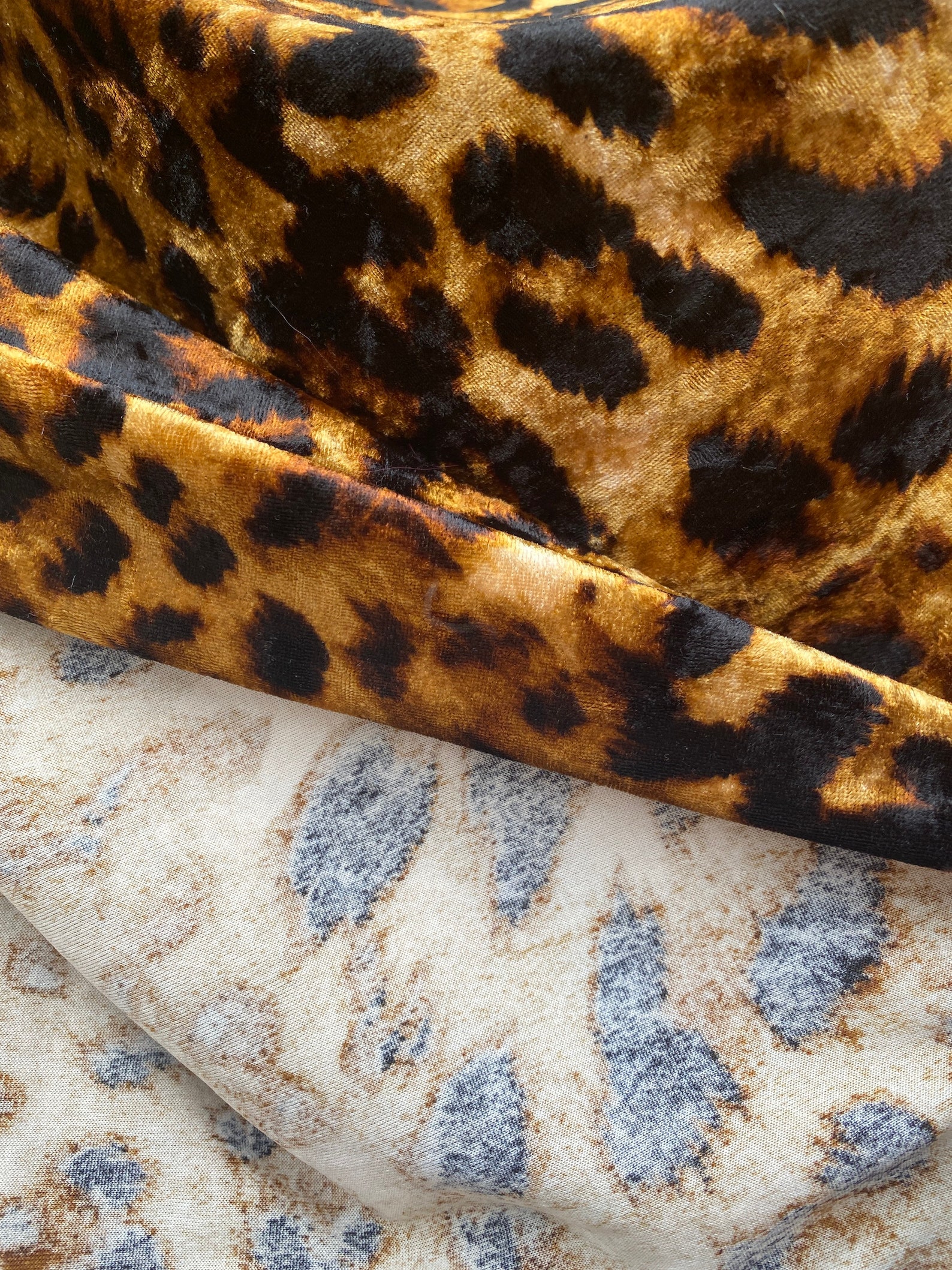 Animal Print Velour Fabric 2 Way Stretch Velour Fabric Etsy