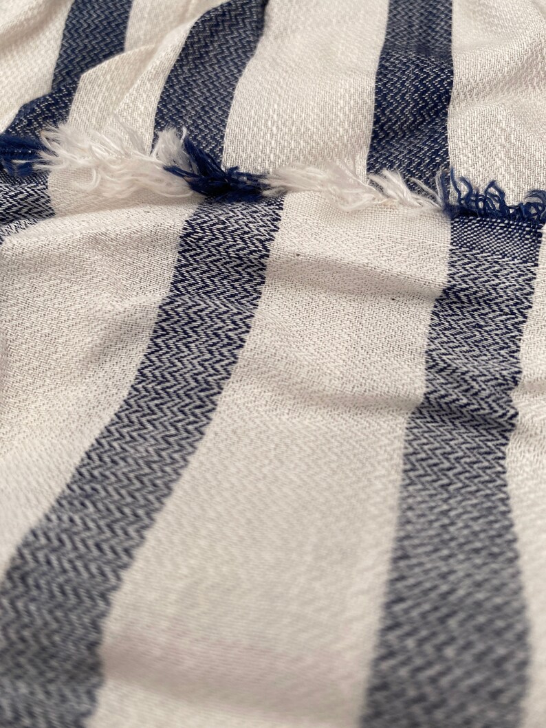 Striped Cotton Rayon Fabric by the yard / Soft Cotton Rayon | Etsy