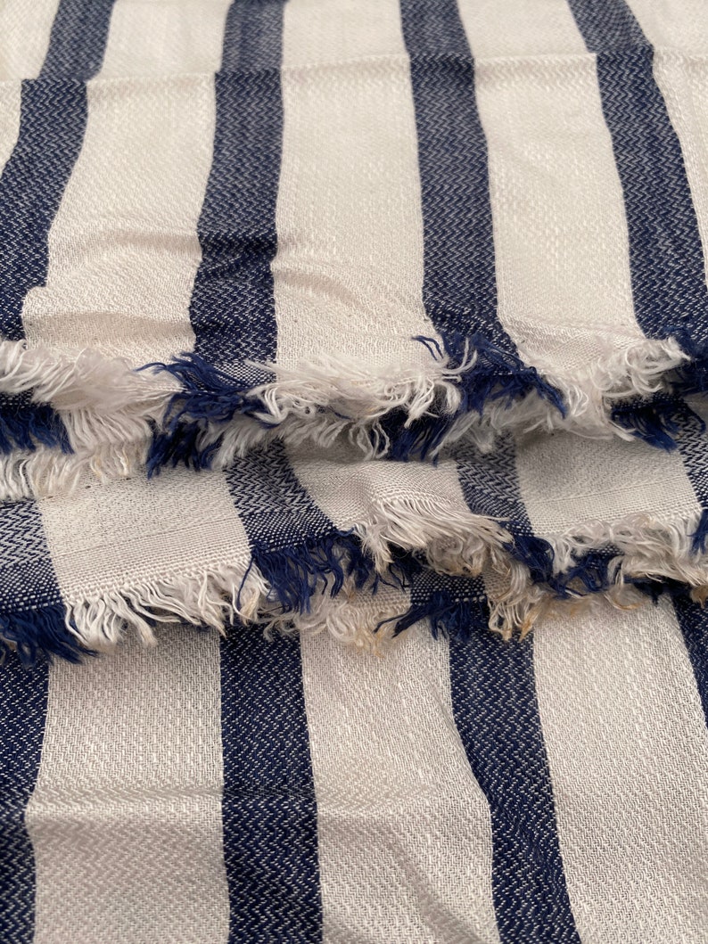 Striped Cotton Rayon Fabric by the yard / Soft Cotton Rayon Etsy