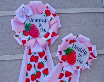 Berry Sweet Shower Corsage, Strawberry Shower, Mommy to Be Corsage, Berry Sweet Baby Shower, Strawberry Baby Shower Pin, Shower Corsage