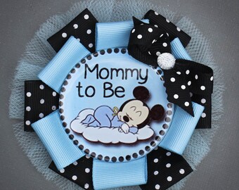 Star Wars Mommy to be ribbon corsage It/'s a boy Disney pin.