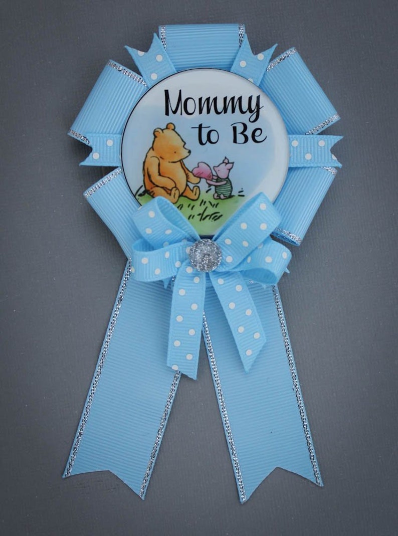 Winnie the Pooh Baby Shower Pin Winnie the Pooh Shower Corsage Mini Winnie the Pooh Mommy to Be Pin Winnie the Pooh Mommy to Be Corsage