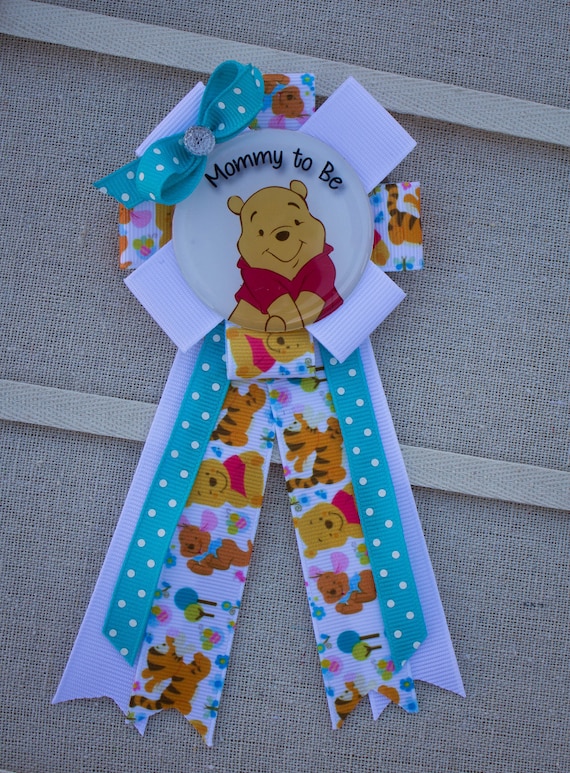 Winnie the Pooh baby shower corsage