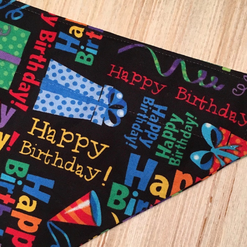 Birthday Over the Collar Pet Bandana Party Cat and Dog Scarf
