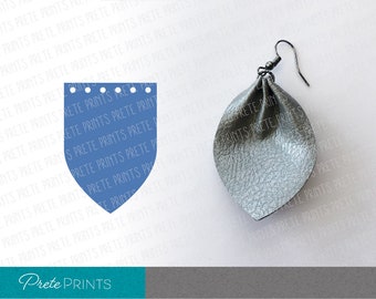 Archivo de corte de arete de hoja de 3 pliegues (svg, png, jpg, eps)