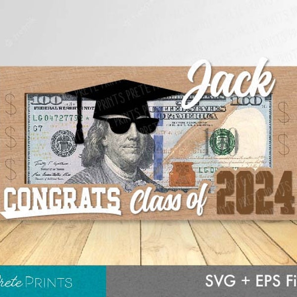 Graduation Money Holder SVG 2024 - Digital Download, Cash Holder svg, Graduation Gift svg