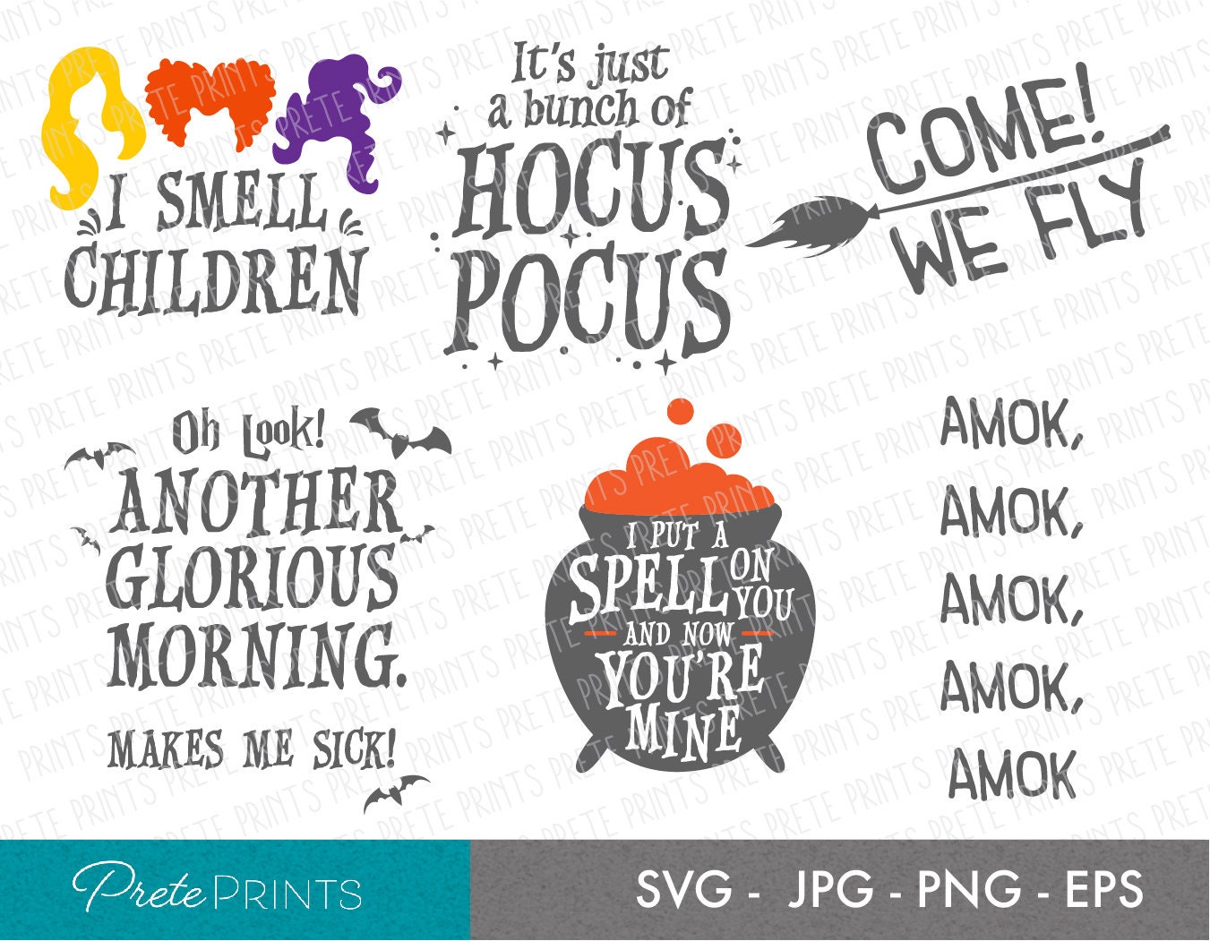 Hocus Pocus Quote Bundle | Etsy
