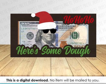 Portamonedas navideño HoHoHo SVG - Descarga digital, Portamonedas SVG, Regalo de Navidad SVG, Portamonedas de Papá Noel, Archivo cortado con láser navideño