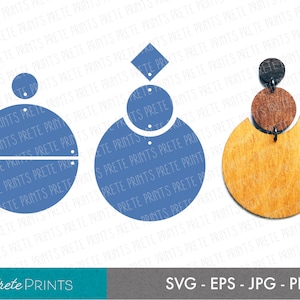 Modern Earring Cut File -  Earrings pattern, Earrings SVG, Earrings Template, Earring Cut File, Jewelry Cut File, Modern Earrings SVG, cut