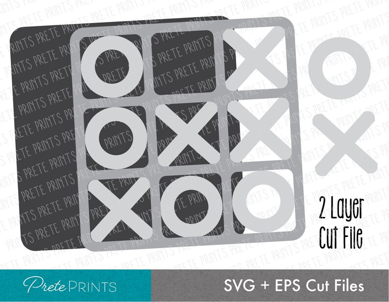 Tic Tac Toe Game Laser Cut SVG Glowforge Laser Cut Files - Etsy