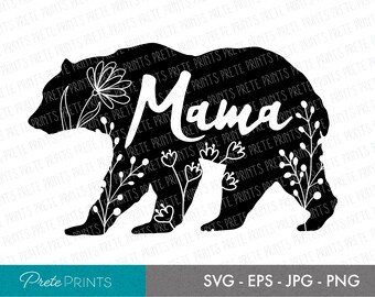 Mama Bear SVG - Mom life svg, new mom svg, gift for mom