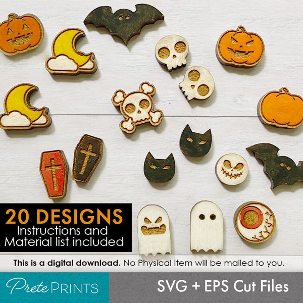 Halloween Stud Earring Cut files -  Halloween Post Earrings svg, Pumpkin earrings, ghost earrings, halloween bat earrings, skull earrings