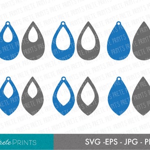 Earrings SVG Bundle -Earring template for Cricut / cutting machine, with or without holes