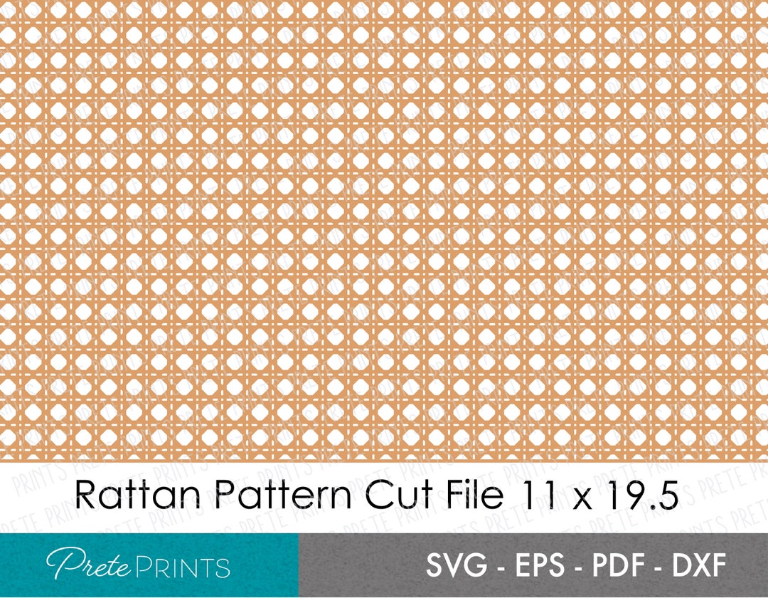Rattan Pattern Cut File Rattan Template SVG Laser Cut Etsy
