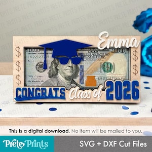 Graduation Money Holder SVG 2026 - Digital Download, Cash Holder svg, Graduation Gift svg