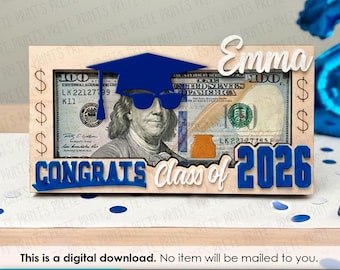 Graduation Money Holder SVG 2026 - Digital Download, Cash Holder svg, Graduation Gift svg