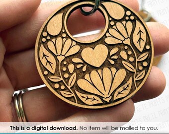 Arquivo SVG para brinco de argola de primavera - Download digital, arquivo para corte a laser