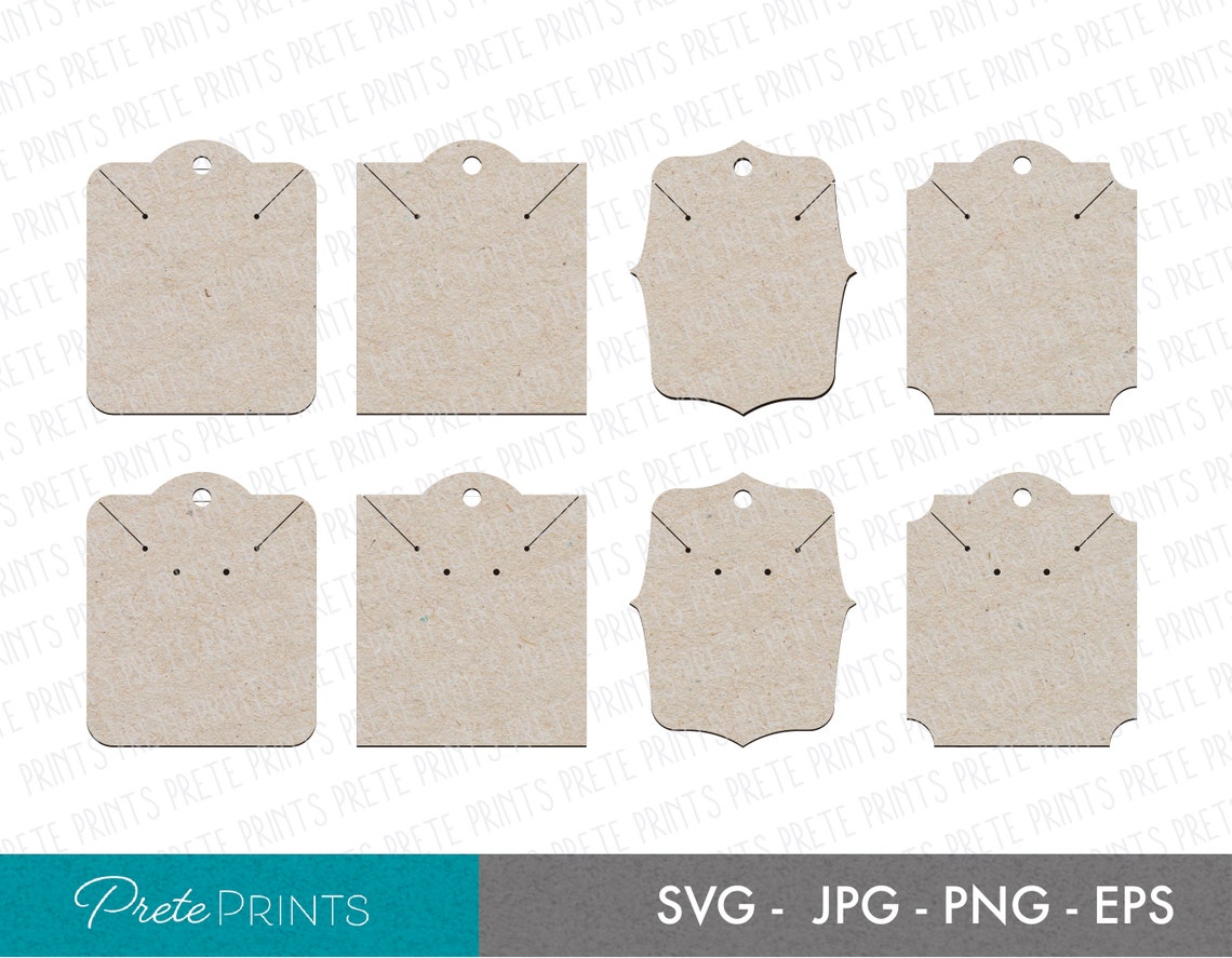 Necklace Display Cards Necklace and Earring Cards Svg - Etsy
