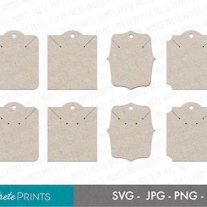 Cartões de exibição de colar - Cartões de colar e brinco svg, arquivo de corte de cartão Cricut, arquivos de corte de cartão de brinco, padrão de cartão de brinco Cricut