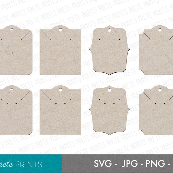 Necklace Display Cards - Necklace and Earring Cards svg, Cricut card Cut File, Earring card  Cut Files, Cricut Earring card Pattern