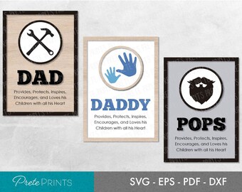 Fathers Day Signs - Fathers Day svg, Gift for Dad