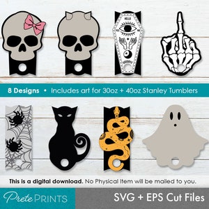 Decorazioni di Halloween Stanley - Targa Stanley in formato SVG, SVG di Halloween, Etichetta per tazza Stanley, Etichetta per bicchiere di Halloween in formato SVG, SVG di Halloween