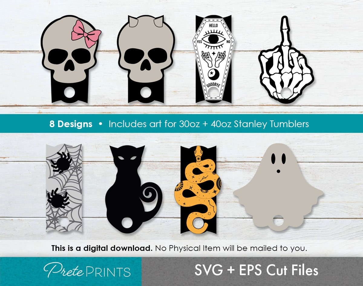 Halloween Stanley cup tags 40oz, ghost tumbler plates, name plates, tu –  Wild.Flower.Workshop