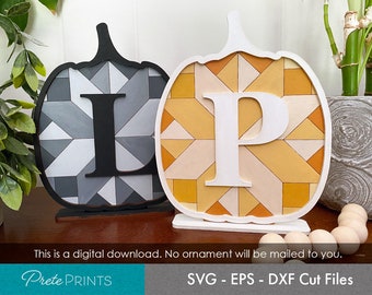 Pumpkin Stands SVG - Barn Quilt Pumpkin, Halloween SVG, Pumpkin Laser cut, Glowforge SVG, Halloween Door Decor