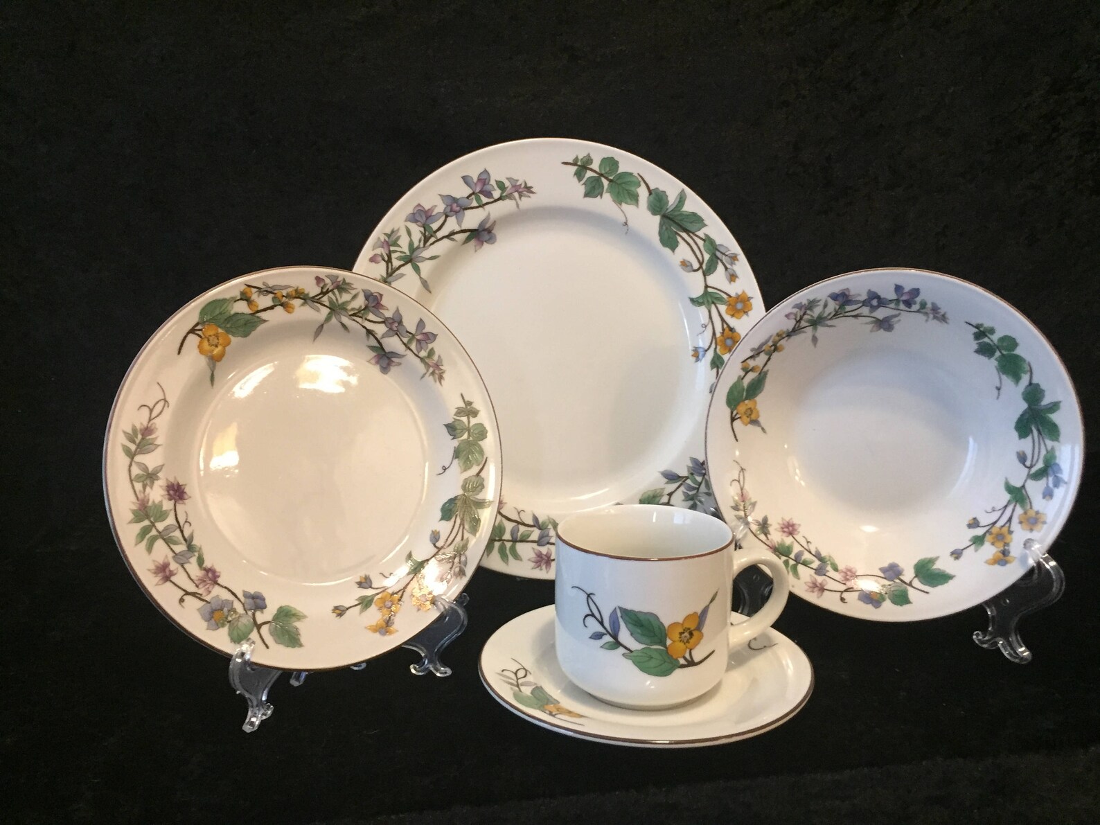 WoodHill by Citation china 5 Piece Place Setting Etsy
