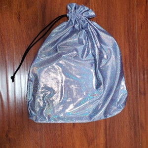 Light Purple Lavender Shiny Iridescent Holographic Hologram Galaxy Pole Dancer Money Bag Cash Purse Drawstring Rave Festival Stripper Exotic