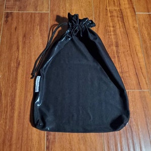 Shiny Black Witch Magic Gogo Pole Exotic Dancer Entertainer Stripper Cash Money Purse Drawstring Bag Rave Festival Goth Gothic Witchcraft