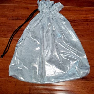 Shiny Silver Bridal Wedding Bride Pole Dancer Gogo Money Bag Cash Purse Drawstring Rave Festival Stripper Exotic