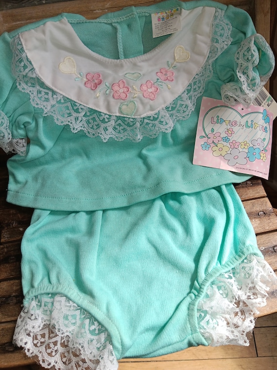 Dress with Bloomer - Light Green Floral Dress with Bloomer - Light Green Floral
