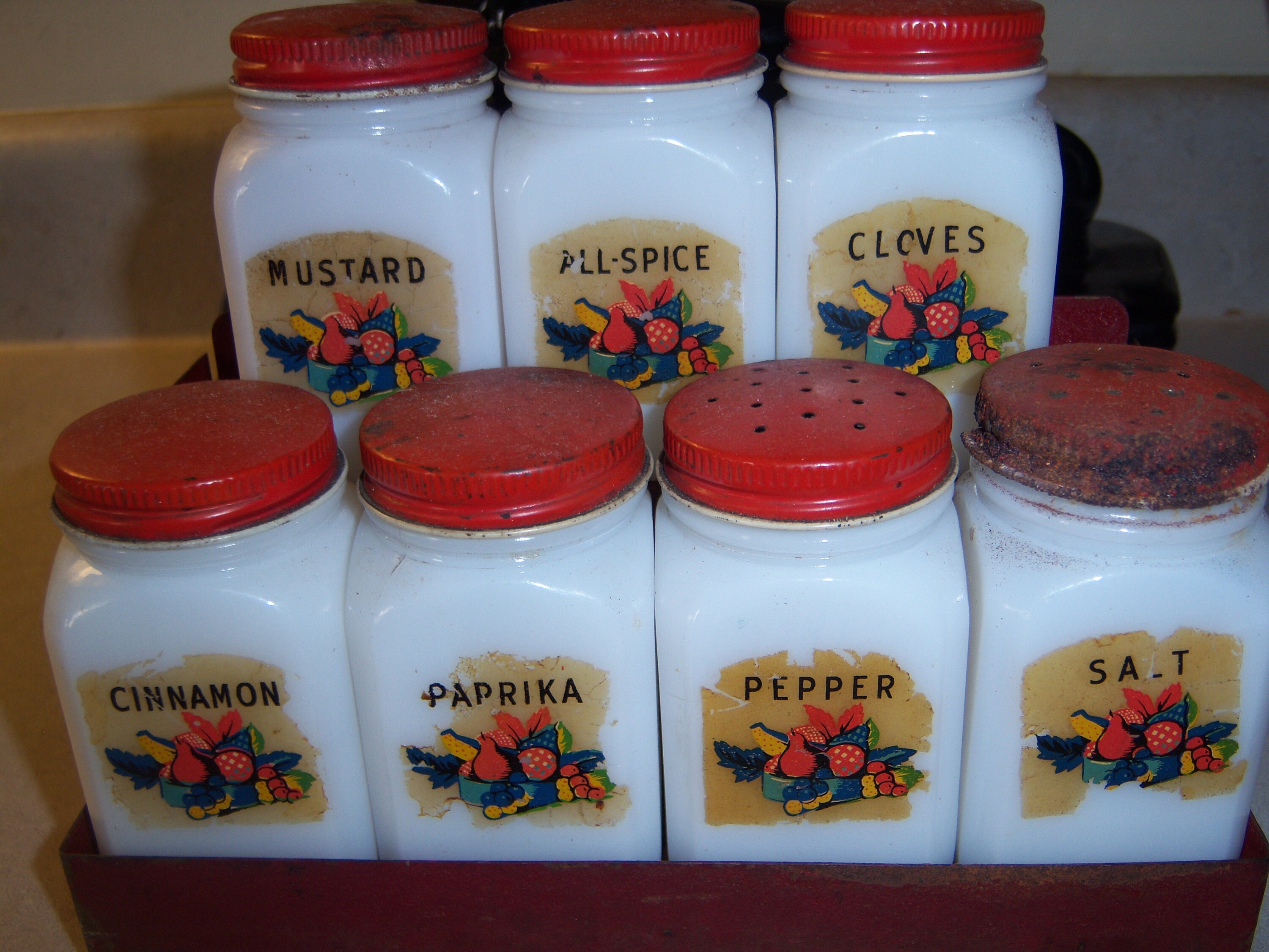 Lot of 3 Small White Milk Glass Jars Vintage Antique Screw Top, Without Lids