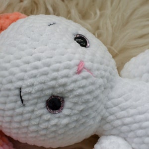 Crochet bunny Pastel rainbow Personalized bunny with long ears Colorful plush toy zdjęcie 6