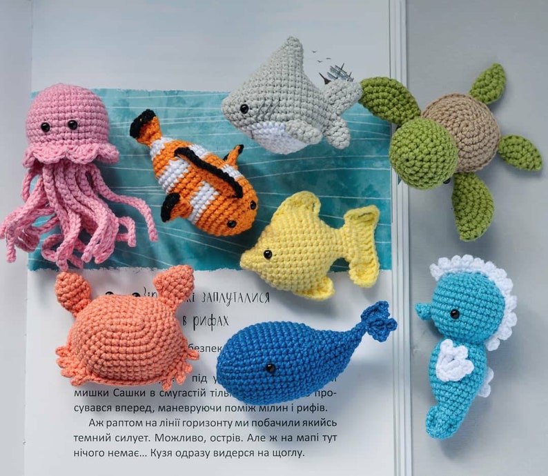 Download Sea animals baby gift Crochet fish Sea baby shower | Etsy