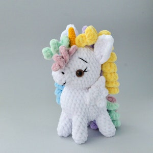 Pastel unicorn toy Small unicorn doll Baby girl unicorn Crochet unicorn toy Unicorn plush
