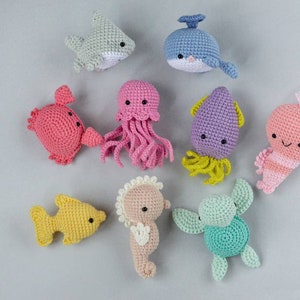 Sea animals baby gift Crochet fish Sea baby shower image 6