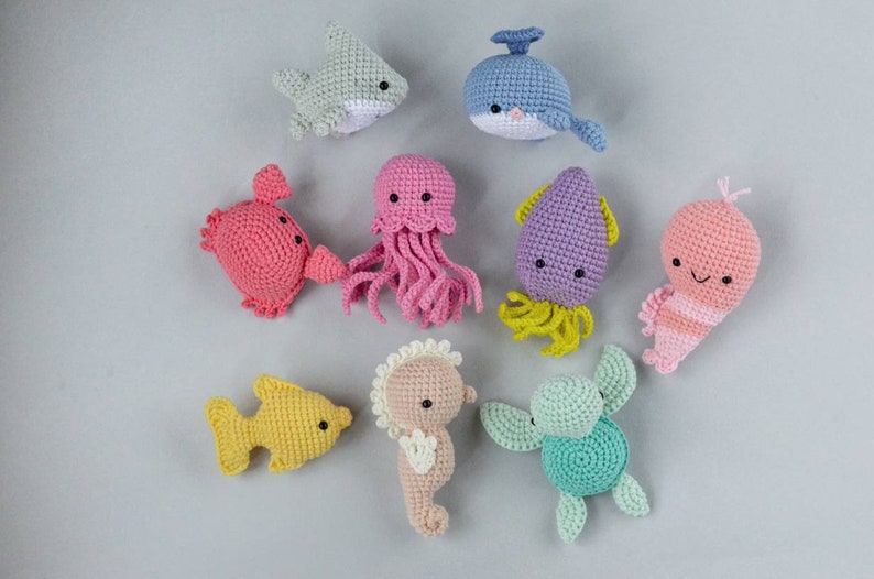Sea animals baby gift Crochet fish Sea baby shower image 6
