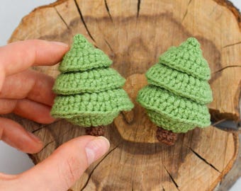 Mini forest tree Crochet Xmas tree Christmas tiny tree