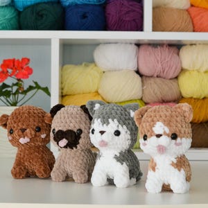 Crochet Puppy Toy: Handmade Poodle, Corgi, Pug, Husky Amigurumi